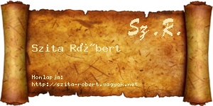 Szita Róbert névjegykártya