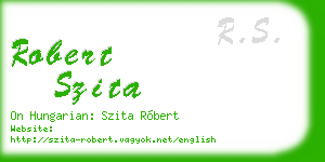 robert szita business card